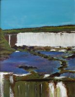 Clare Condon Irish Art: Falls, Acrylics on Canvas