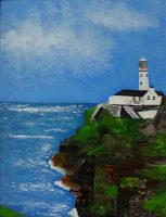 Lighthouse, Acrylic on Canvas