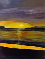 Clare Condon Irish Art: Irish Sunset, Acrylics on Canvas